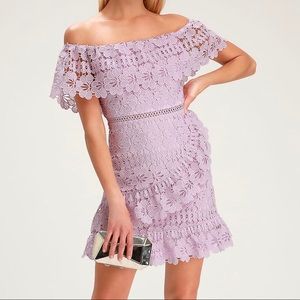 Lulu's Off the Shoulder Lace Dress, NWT